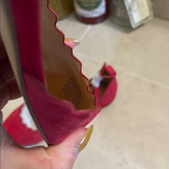 JCREW- scalloped d’orsay flats. -red - size 6- NWT - Picture 5 of 5